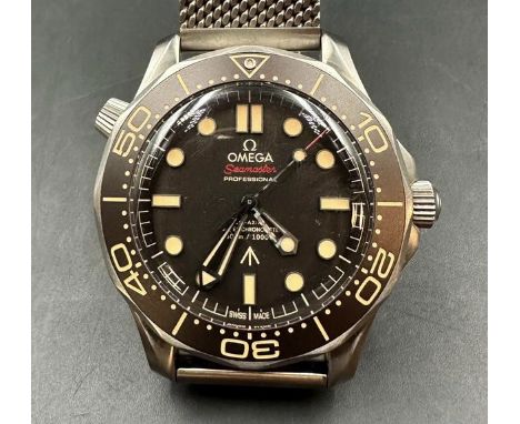 Titanium Omega Seamaster 300 '007 Edition' (No Time to Die Limited Edition, brown dial with original sleeve card and book Mod