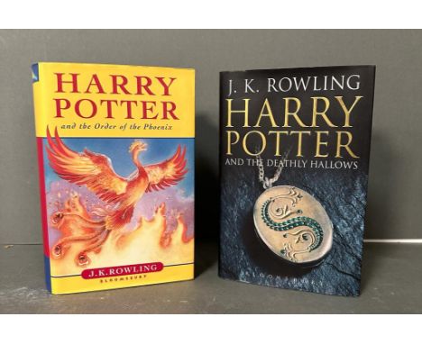 Two Harry Potters first edition, "The Order of The Pheonix" and "The Deathly Hallows"