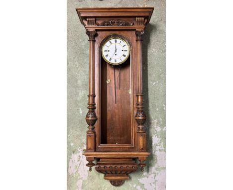 A Gustav Becker quarter striking Regulator wall clock with the star of David and 161 branded to back AF