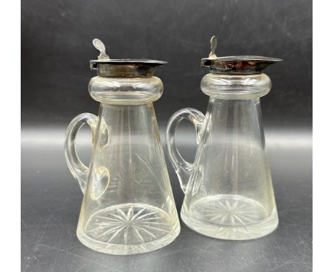 A pair of whisky noggins, hallmarked for Birmingham 1937 makers mark K &amp; H