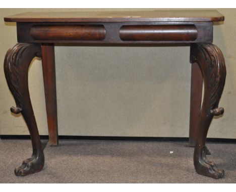 A mahogany console table