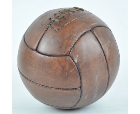 A vintage leather style football, 21.5cm diameter