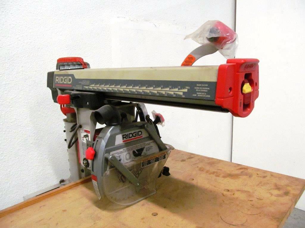 RIDGID RADIAL ARM SAW 16'' CAPACITY SWIVELS MODEL: RS10000, ELECTRICS ...