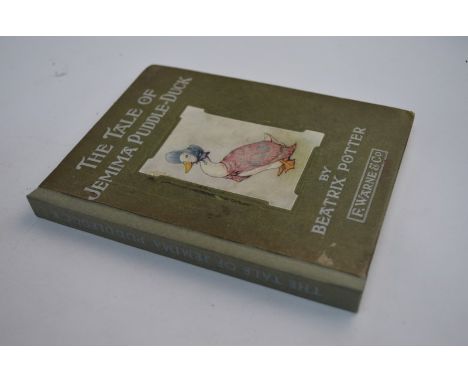 Potter, Beatrix The Tale of Jemima Puddle-Duck, 1st London: Frederick Warne &amp; Co. 1908Generally good to fair; pencil scri