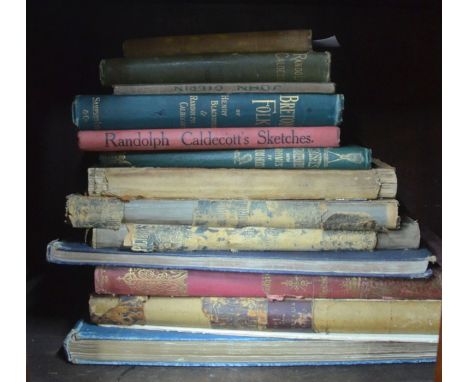 A selection of illustrated vols including Caldecott, Du Maurier, Hugh Thomson, McCutcheon, Walter Crane, Gwynedd M. Hudson, e