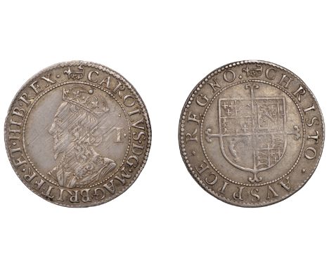 Charles I (1625-1649), Briot’s Second Milled issue, Sixpence, mm. anchor and mullet on both sides, unsigned, 3.09g/6h (SCBI B