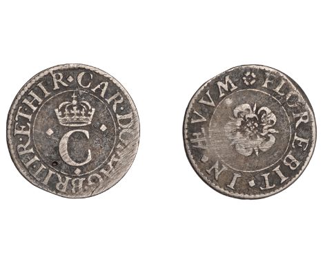 Charles I (1625-1649), Patterns, Pattern Penny, by N. Briot, mm. rose on rev. only, car d g mag brit fr et hi r, crowned C, r
