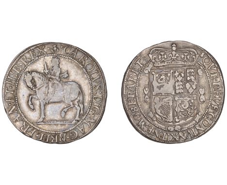 Charles I (1625-1649), Third coinage, Falconer’s Anonymous issue, Thirty Shillings, mm. thistle, unsigned, reads fran et hib,