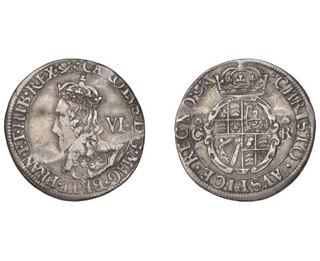 Charles I (1625-1649), York mint, Sixpence, mm. lion, crowned c r flanking shield, 2.70g/12h (Besly 1C; Carlyon-Britton, BNJ 