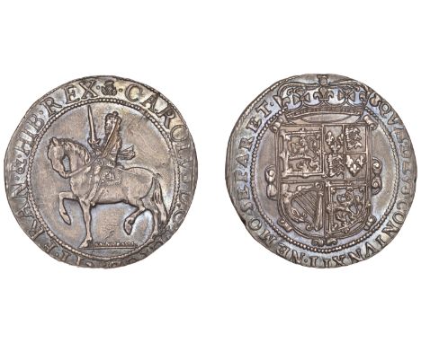 Charles I (1625-1649), Third coinage, Falconer’s Anonymous issue, Thirty Shillings, mm. thistle, unsigned, reads fran & hib, 