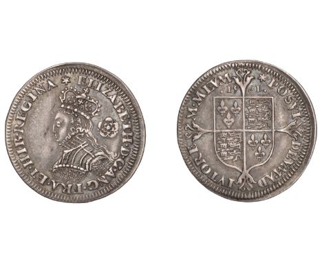 Elizabeth I (1558-1603), Milled coinage, Threepence, 1561, mm. star, bust A, 1.49g/6h (Borden & Brown 44 [O1/R1], this coin c