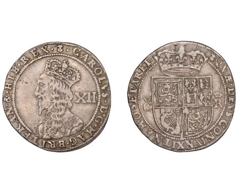 Charles I (1625-1649), Third coinage, Falconer’s Anonymous issue, Twelve Shillings, mm. thistle, unsigned, small harp, 5.79g/