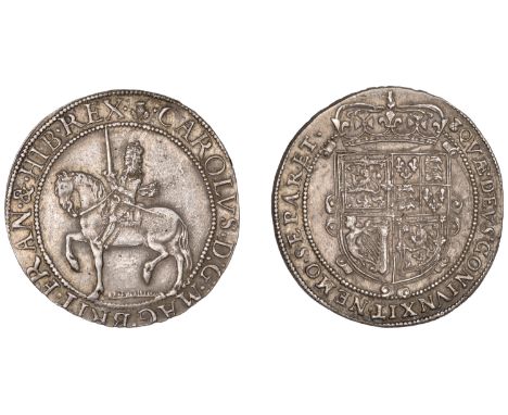 Charles I (1625-1649), Third coinage, Falconer’s Anonymous issue, Thirty Shillings, mm. thistle, unsigned, reads fran & hib, 