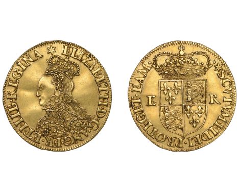 Elizabeth I (1558-1603), Milled coinage, Half-Pound, undated [1562], mm. star, bust C, elizabeth d g ang fr et hib regina, cr