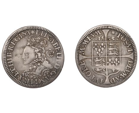 Elizabeth I (1558-1603), Milled coinage, Sixpence, 1566, mm. star, bust E, cross pattée on rev., 2.84g/6h (Borden & Brown 36 