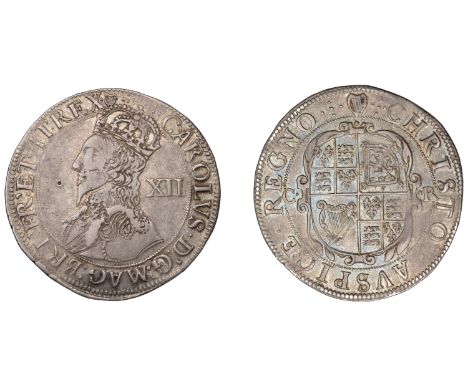 Charles I (1625-1649), Tower mint, Shilling, Gp D, mm. harp, bust 2, 5.93g/4h (Sharp D2/1 & pl. VI, 28, this coin; SCBI Brook