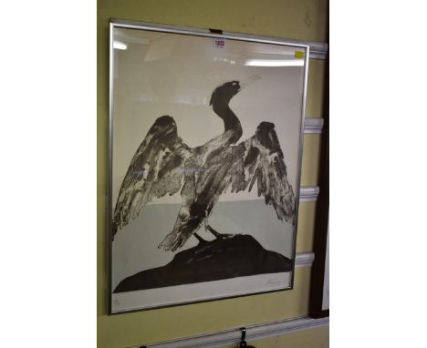 Elisabeth Frink,&nbsp;'Cormorant', signed and numbered 24/150, colour print, blind stamped, lithograph, 65 x 50cm. 