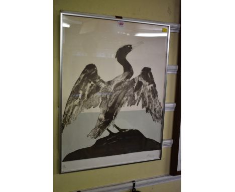 Elisabeth Frink,&nbsp;'Cormorant', signed and numbered 24/150, colour print, blind stamped, lithograph, 65 x 50cm. 