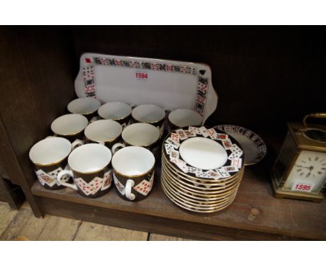 Ten Tiffany &amp; Co coffee cans and saucers, (one can chipped);&nbsp;together with two others. 