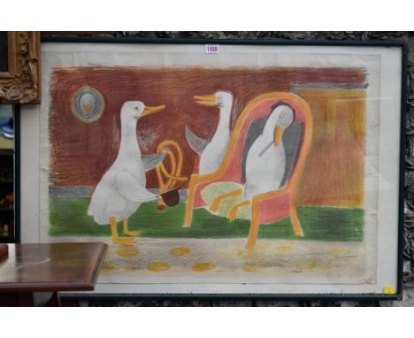 After Graham Sutherland, 'The Sick Duck', colour lithograph, 55 x 81cm.&nbsp; 