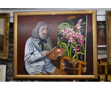 Pierre Michel D'Angelo, self portrait of the artist at work, inscribed and dated 2010, oil on canvas, 79 x 99.5cm.&nbsp; 