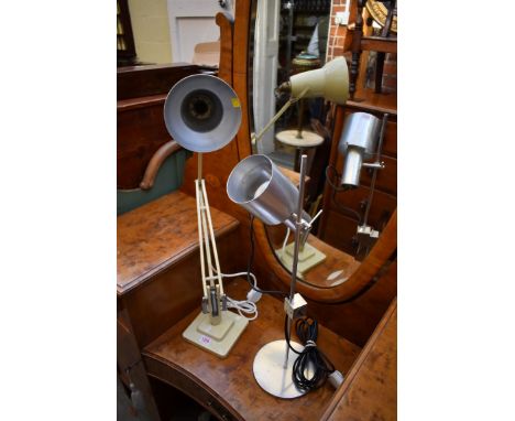 A Herbert Terry 'Anglepoise' lamp;&nbsp;together with another aluminium table lamp. 