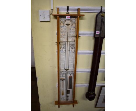 A Victorian oak Fitzroy barometer. 
