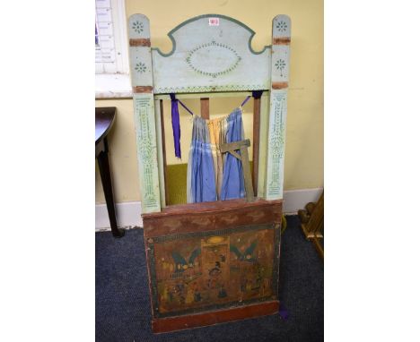 An Edwardian puppet theatre front,&nbsp;115cm high. 