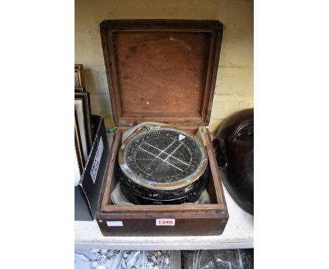 A ship's compass,&nbsp;in box.&nbsp; 