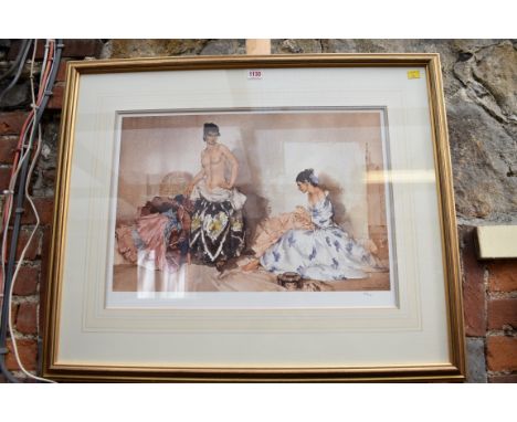 After William Russell Flint,&nbsp;a limited edition colour print, no.367/850, I.37 x 54cm.&nbsp; 
