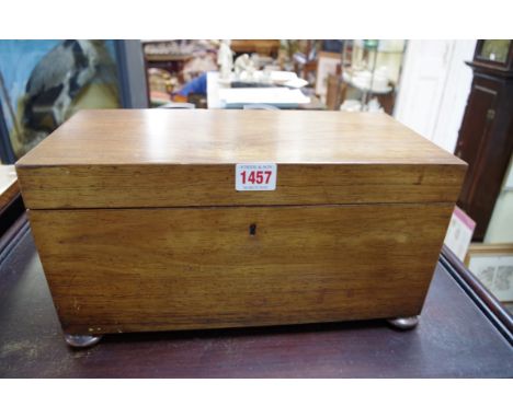 A Victorian rosewood tea caddy,&nbsp;35cm wide.&nbsp; 