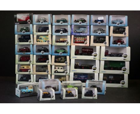Around 42 cased / boxed Oxford Diecast models to include Automobile Company, Commercials and Military 