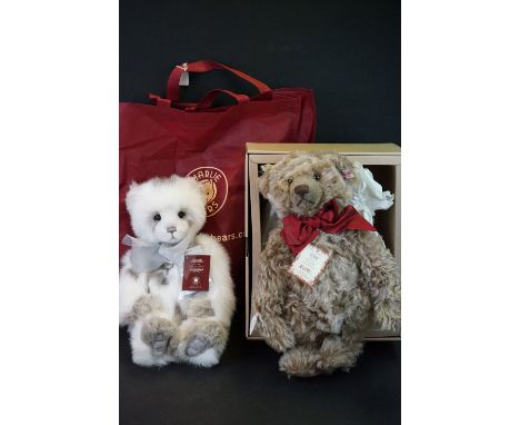 2006 Steiff Teddy Bear with growler and original tag, contained within Steiff 100 Years of... box plus a bagged Charlie Bears