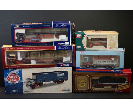 Six boxed ltd edn Corgi diecast models to include Kings of the Road CC12501 (grubby box), Rigids CC13901 JH Jones &amp; Sons 