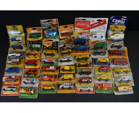 Around 48 carded Corgi diecast models, various series, overall vg 