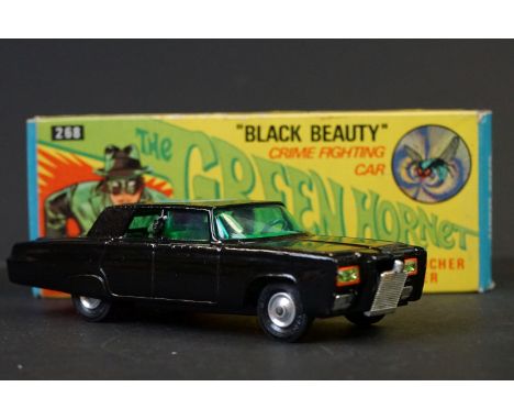 Boxed Corgi 268 The Green Hornet diecast model with 3 x scanners &amp; 3 x missiles, secret instructions and paper bag, dieca