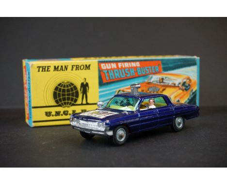 Boxed Corgi 497 The Man From UNCLE Thrush Buster diecast model, vg with some paint chips, no ring, box and inner display stan