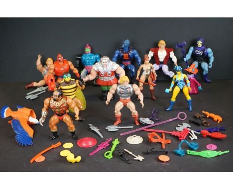 He Man Masters Of The Universe - 14 Mattel HeMan figures to include HeMan, Battle Armour Skeletor, Teela, Evil Lyn, Ram Man, 