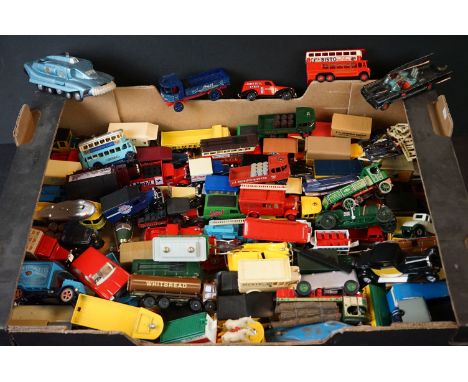 Quantity of unboxed diecast models mainly contemporary Lledo and Matchbox models with a Corgi Batmobile from the 1960s 