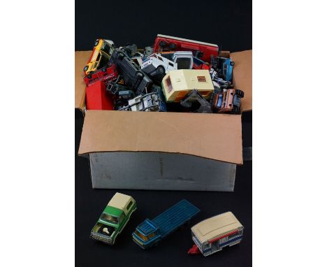 Collection of playworn diecast to include Matchbox, Corgi, Lone Star, etc 