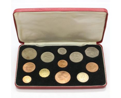 Boxed set of Last Sterling/First Decimal UK coins. UK P&amp;P Group 1 (£16+VAT for the first lot and £2+VAT for subsequent lo