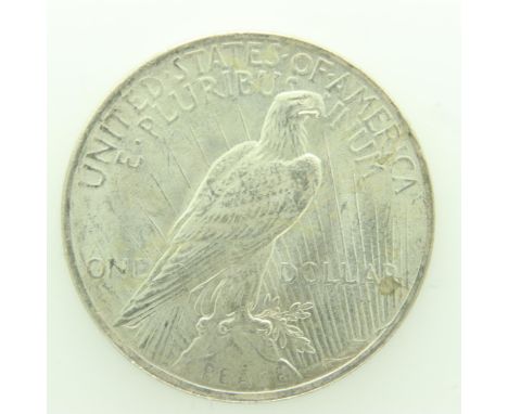 1922 American silver peace dollar, nUNC. UK P&amp;P Group 0 (£6+VAT for the first lot and £1+VAT for subsequent lots) 