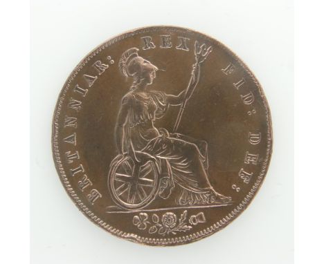 1826 halfpenny of George IV - EF grade with EK 6 oclock. UK P&amp;P Group 0 (£6+VAT for the first lot and £1+VAT for subseque