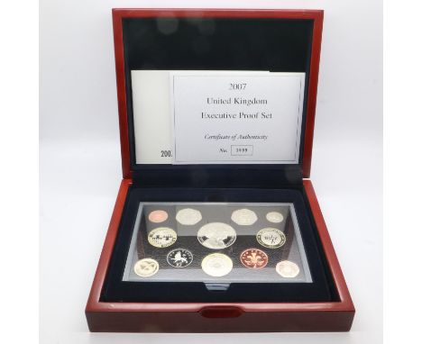 2007 Executive proof collection, uncirculated condition. UK P&amp;P Group 1 (£16+VAT for the first lot and £2+VAT for subsequ