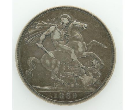 1889 Silver Crown of Queen Victoria - VF grade. UK P&amp;P Group 0 (£6+VAT for the first lot and £1+VAT for subsequent lots) 