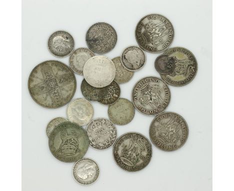 Silver circulated UK pre-1947 coins. UK P&amp;P Group 0 (£6+VAT for the first lot and £1+VAT for subsequent lots) 