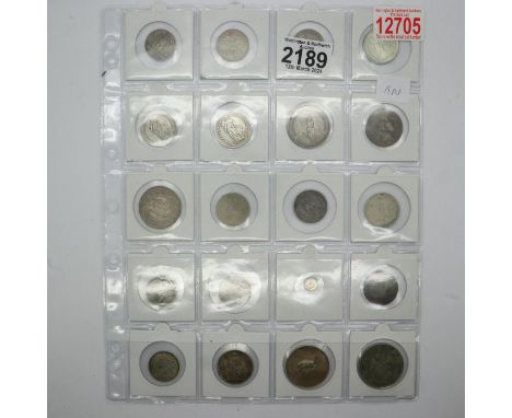 Page of mixed coins, mainly world silver. UK P&amp;P Group 1 (£16+VAT for the first lot and £2+VAT for subsequent lots) 