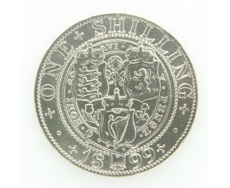 1899 - Silver shilling of Queen Victoria - aVF grade. UK P&amp;P Group 0 (£6+VAT for the first lot and £1+VAT for subsequent 