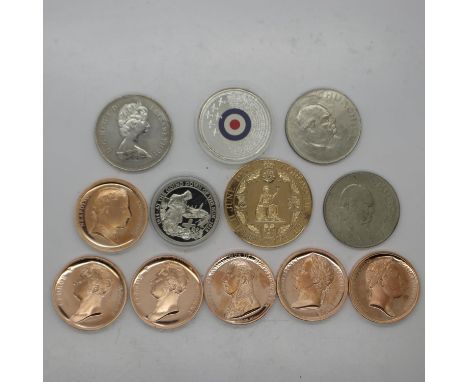 Collection of Commemorative coins/medallions, mostly Waterloo issues. UK P&amp;P Group 1 (£16+VAT for the first lot and £2+VA