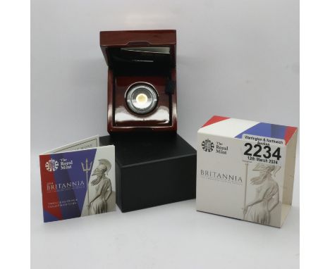 2014 gold proof 20th ounce Brittannia, boxed. UK P&amp;P Group 1 (£16+VAT for the first lot and £2+VAT for subsequent lots) 